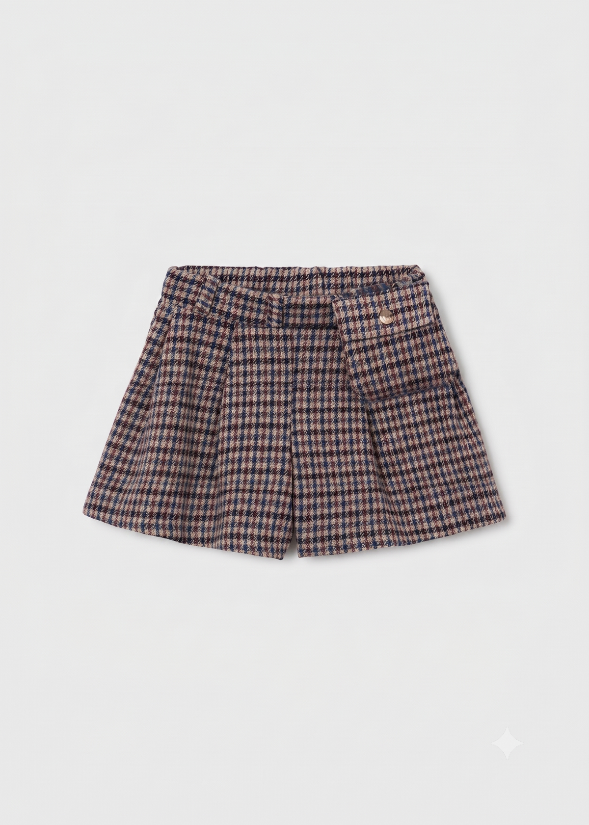 Falda pantalon pata gallo con bolso niña