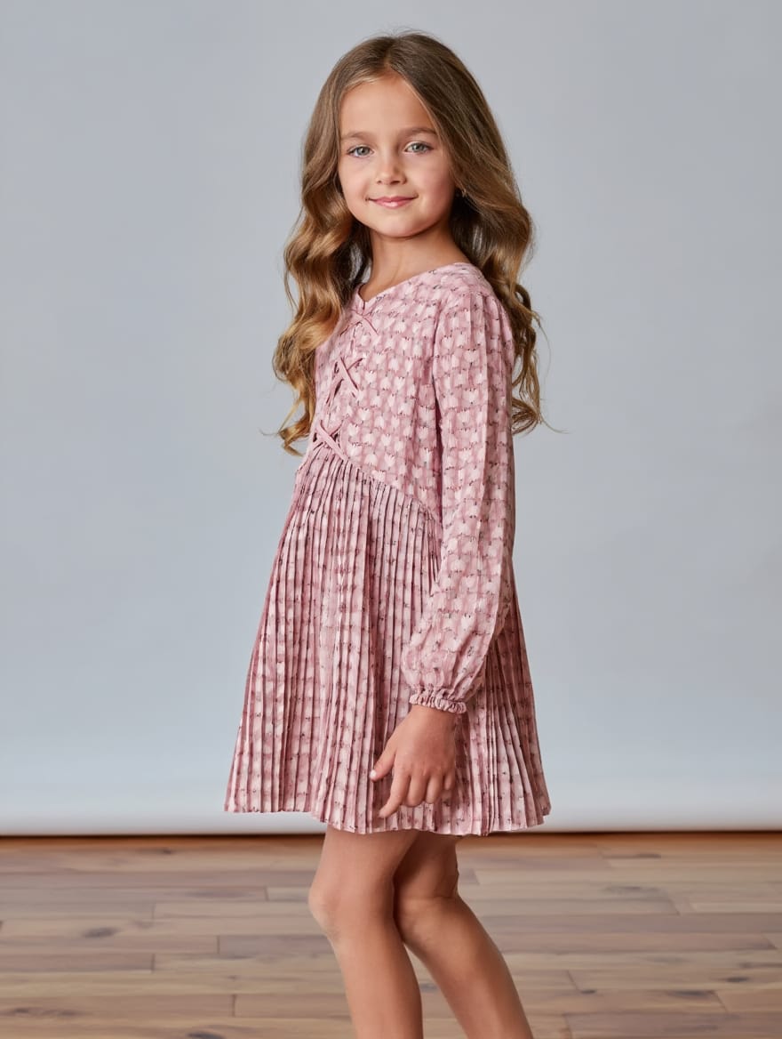 Vestido Plisado Estampado