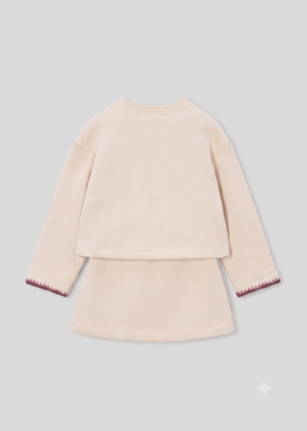 Conjunto falda felpa corazón niña