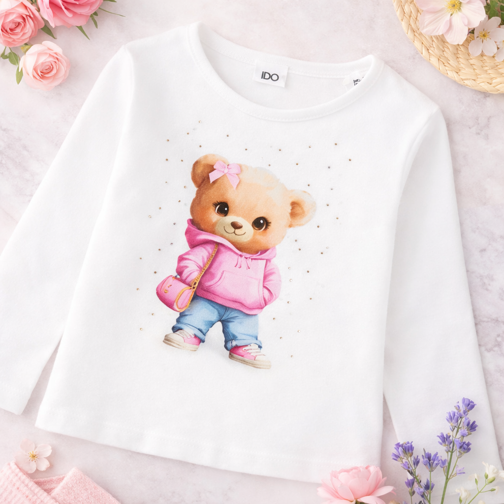 Camiseta Manga Larga Osito