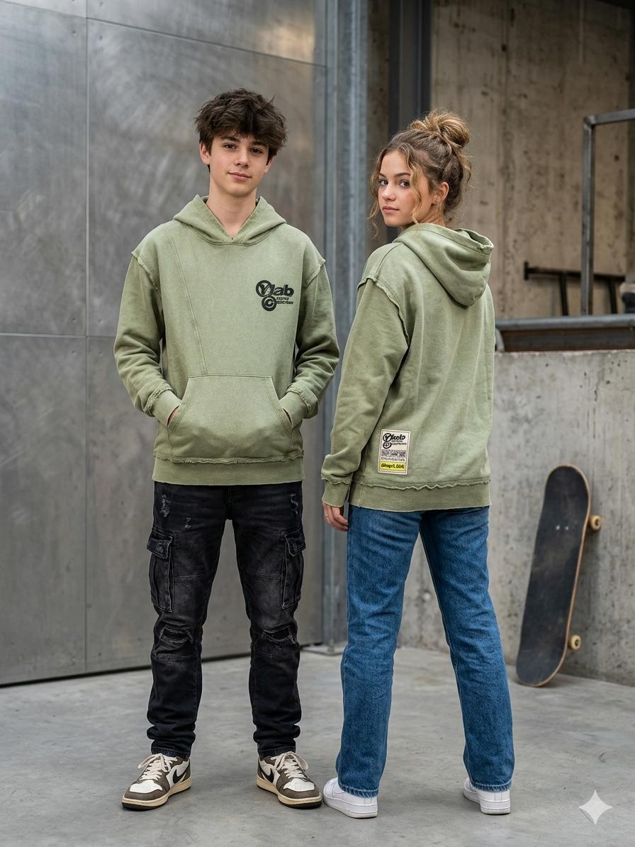 Sudadera capucha unisex.