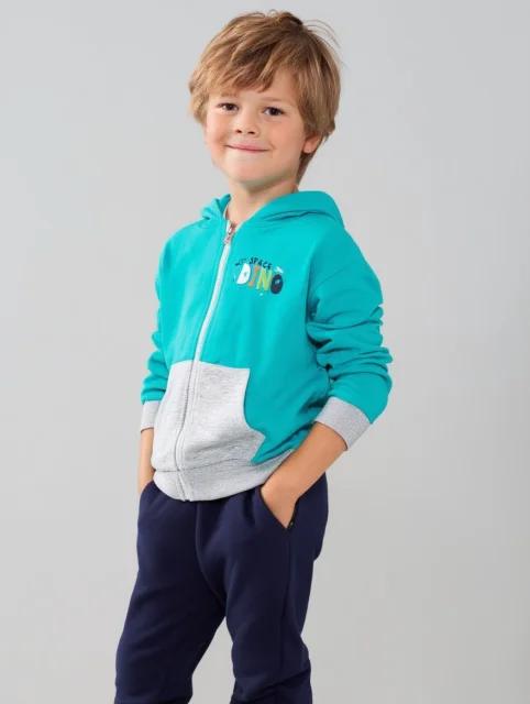 Sudadera Cremallera Turquesa