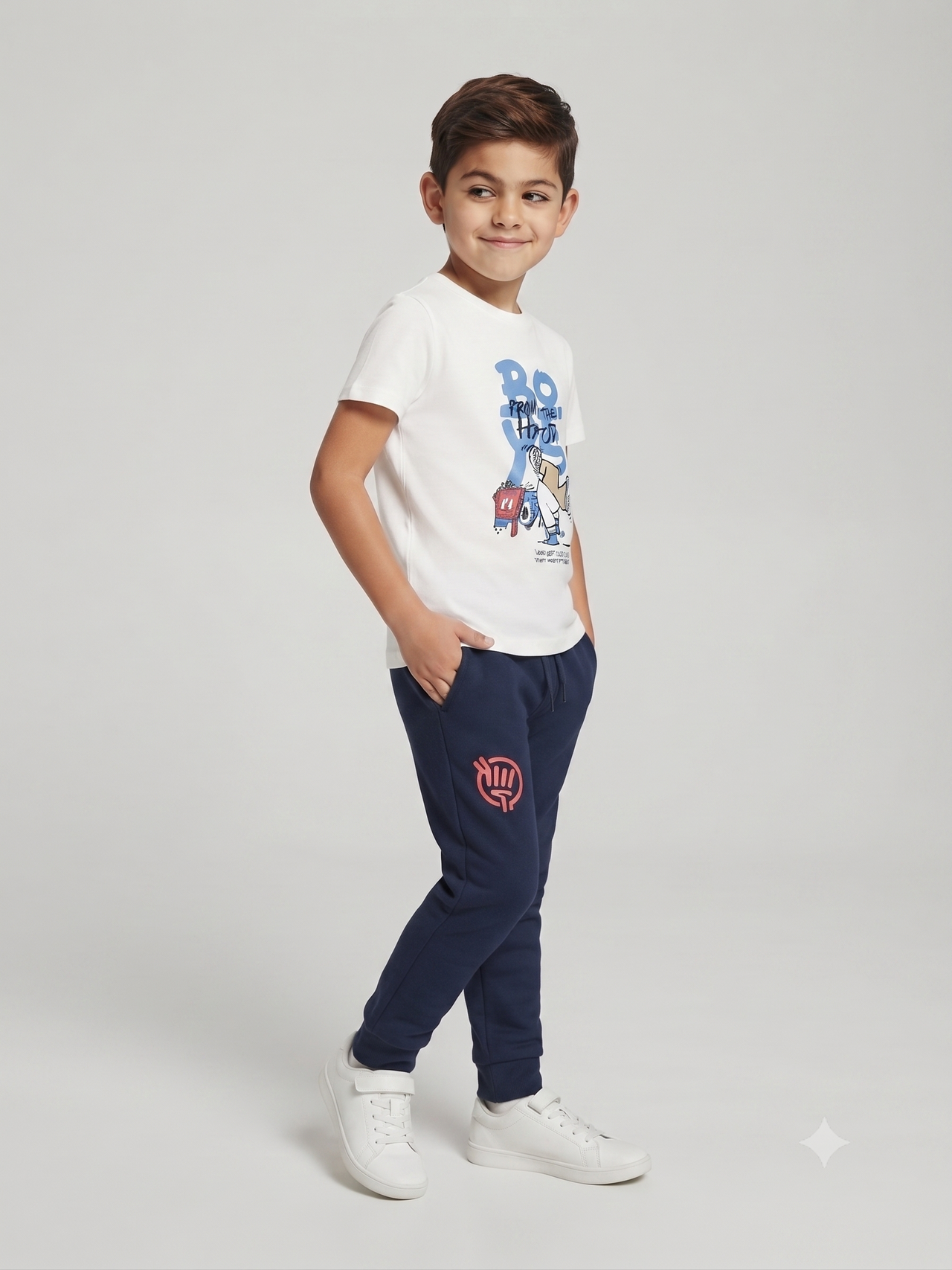 Camiseta manga corta estampada, niño.