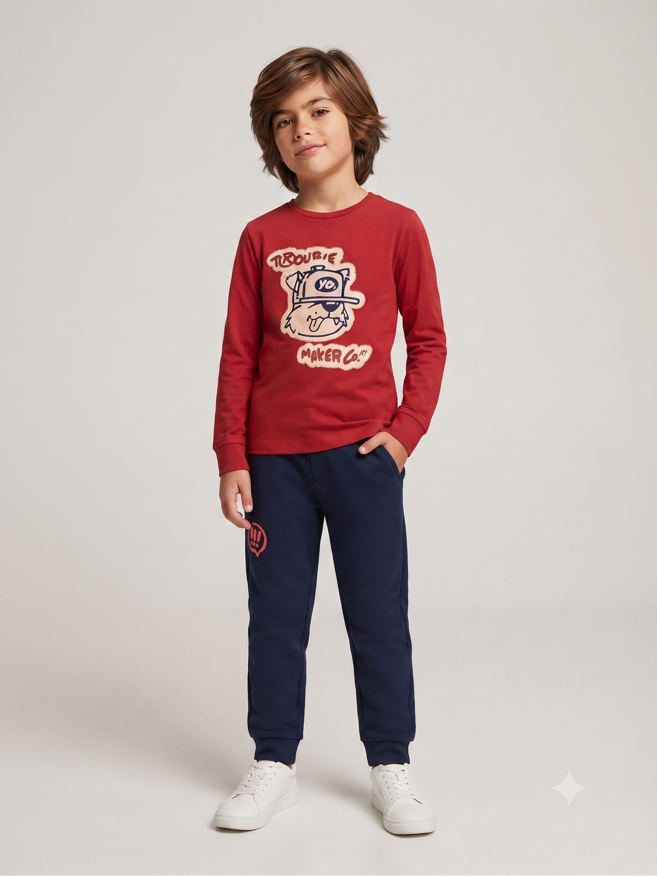 Camiseta manga larga estampado, niño.