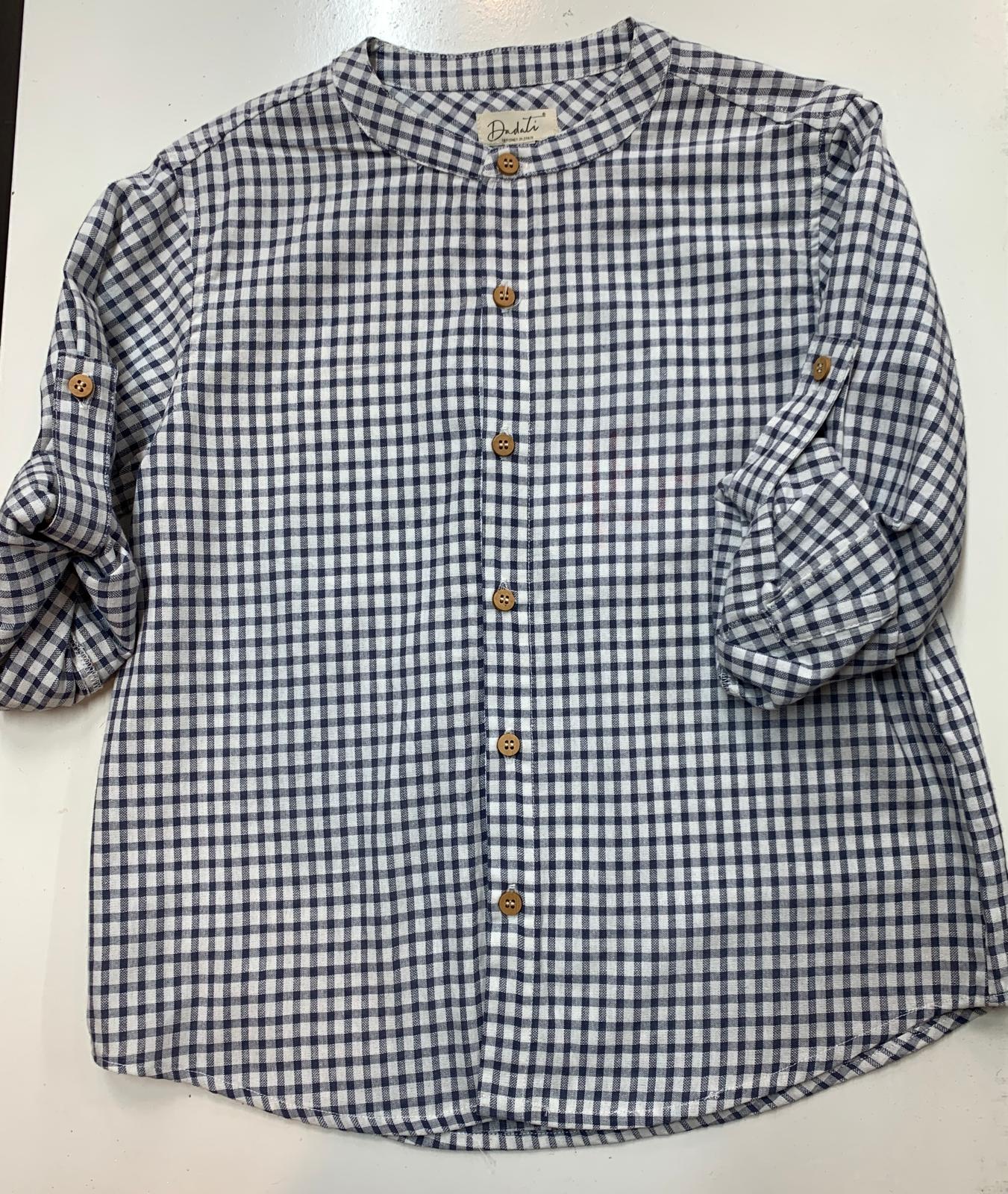 Camisa De Niño Cuadros Vichy Azul