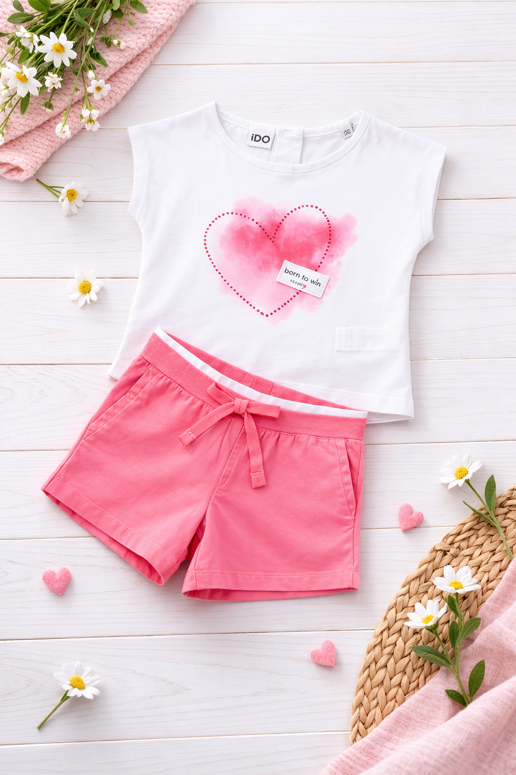 Conjunto Mangas Cortas corazón