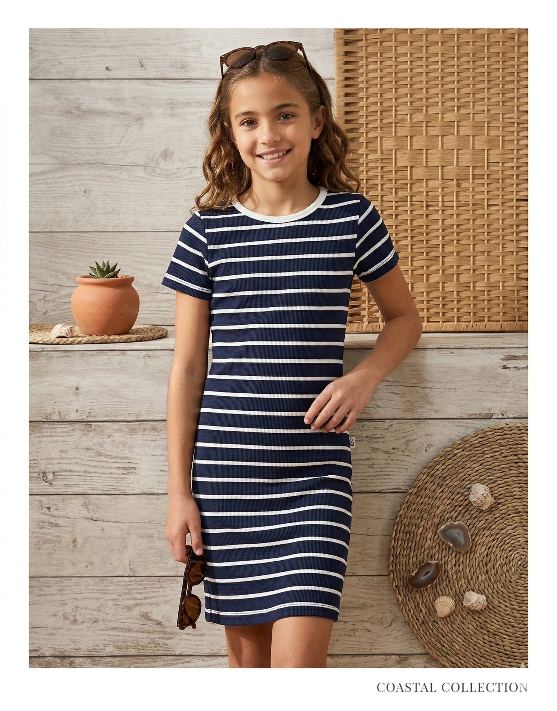 Vestido canale con rayas marineras