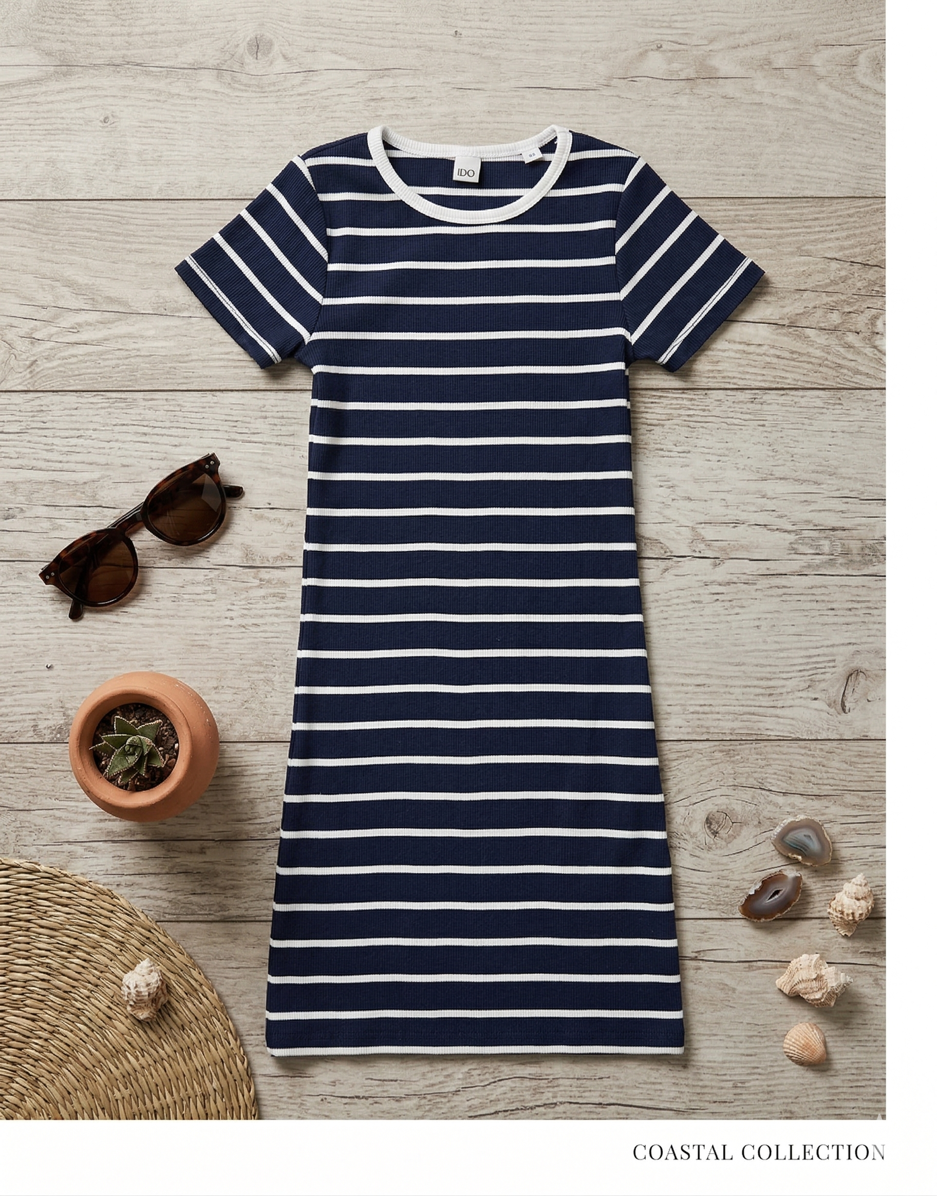 Vestido canale con rayas marineras