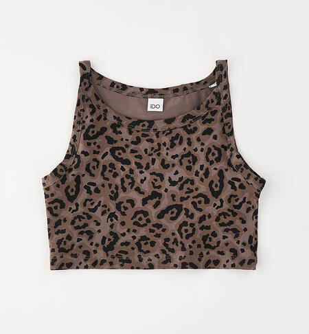 Top crop animal print
