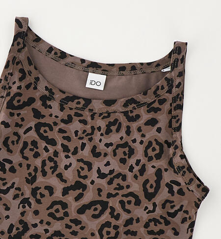 Top crop animal print