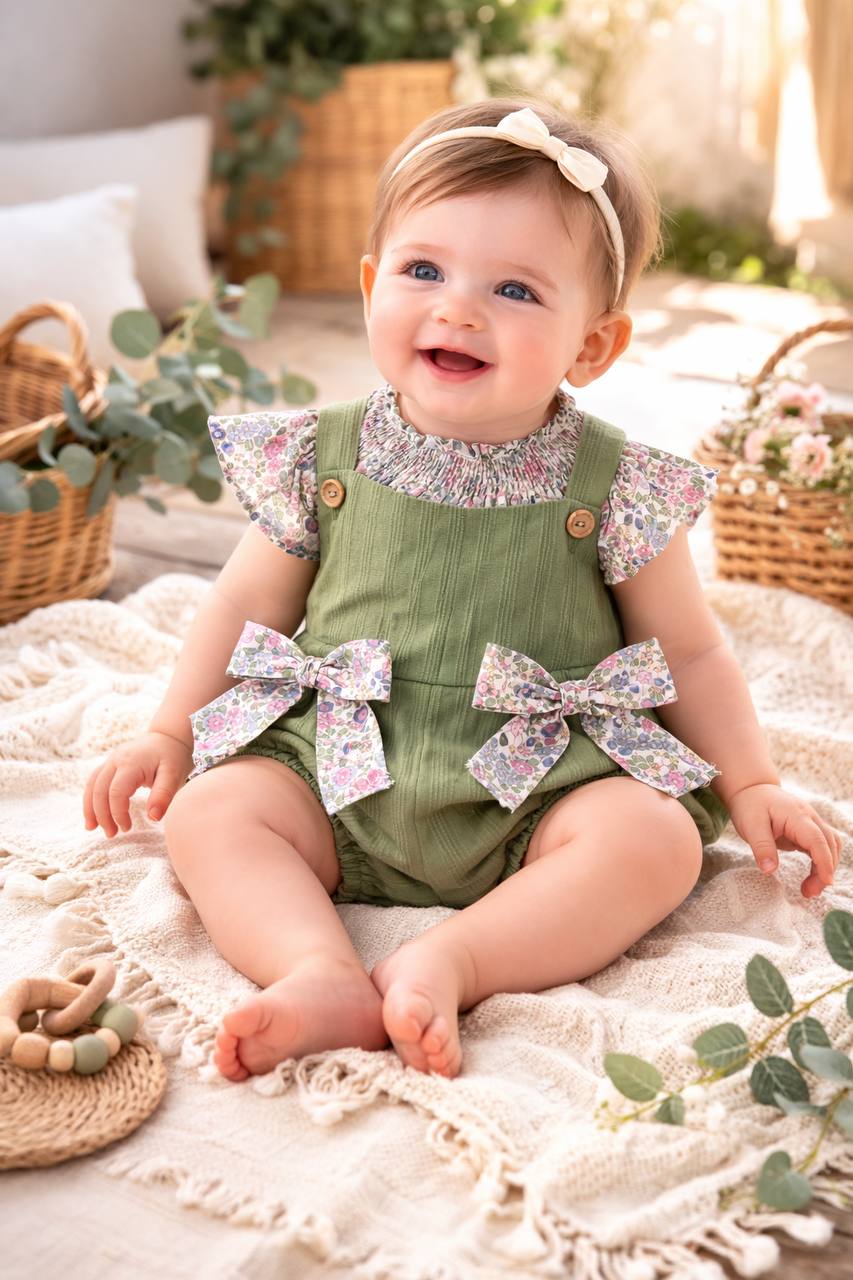 Conjunto bebé ranita y camisa Pisa