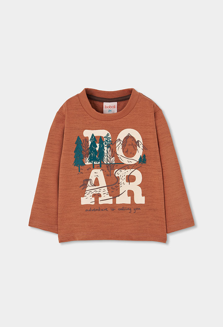 Camiseta punto flamé de niño