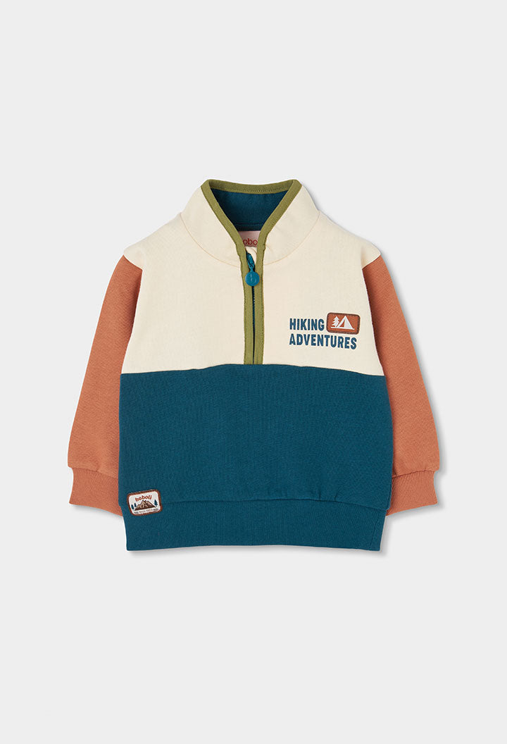 Sudadera felpa tricolor de niño