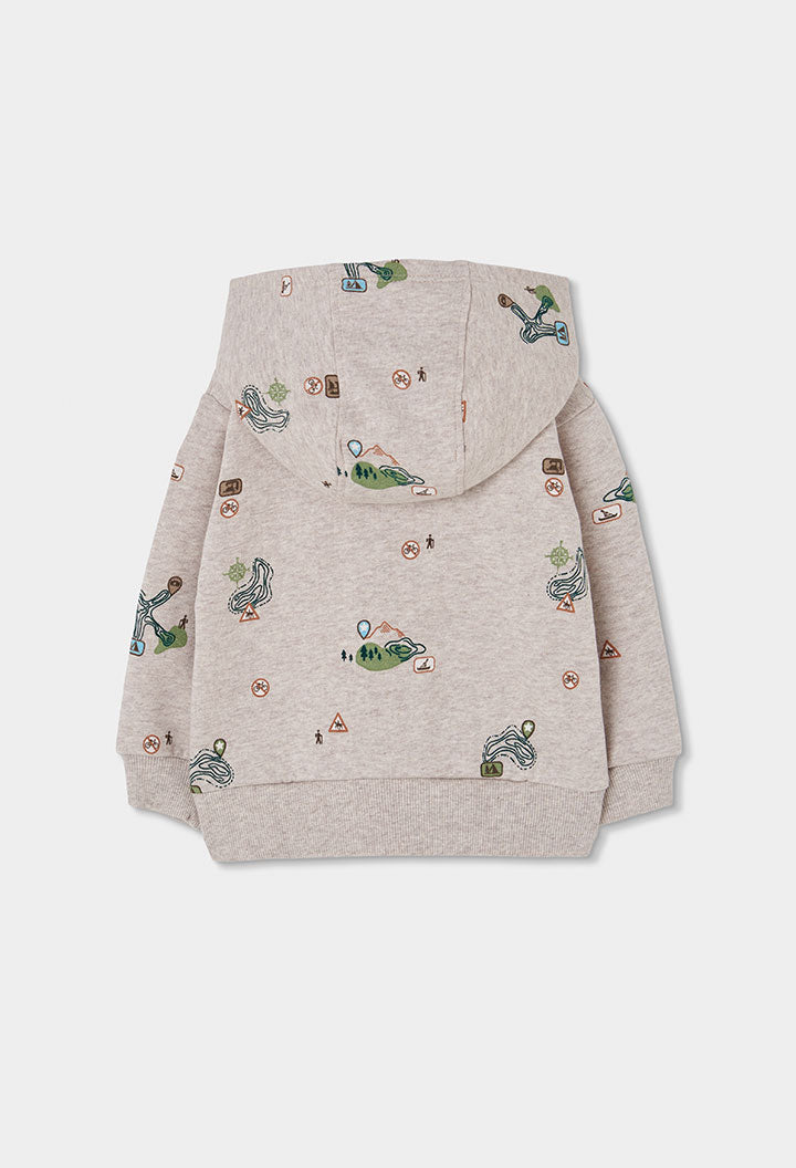 Chaqueta felpa estampada de niño