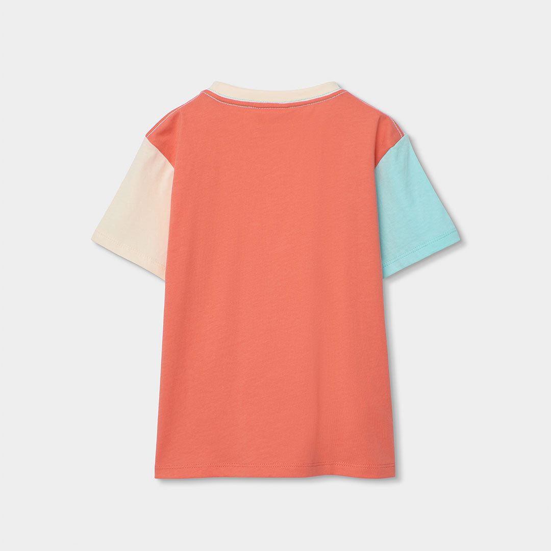 Camiseta punto tricolor de niño