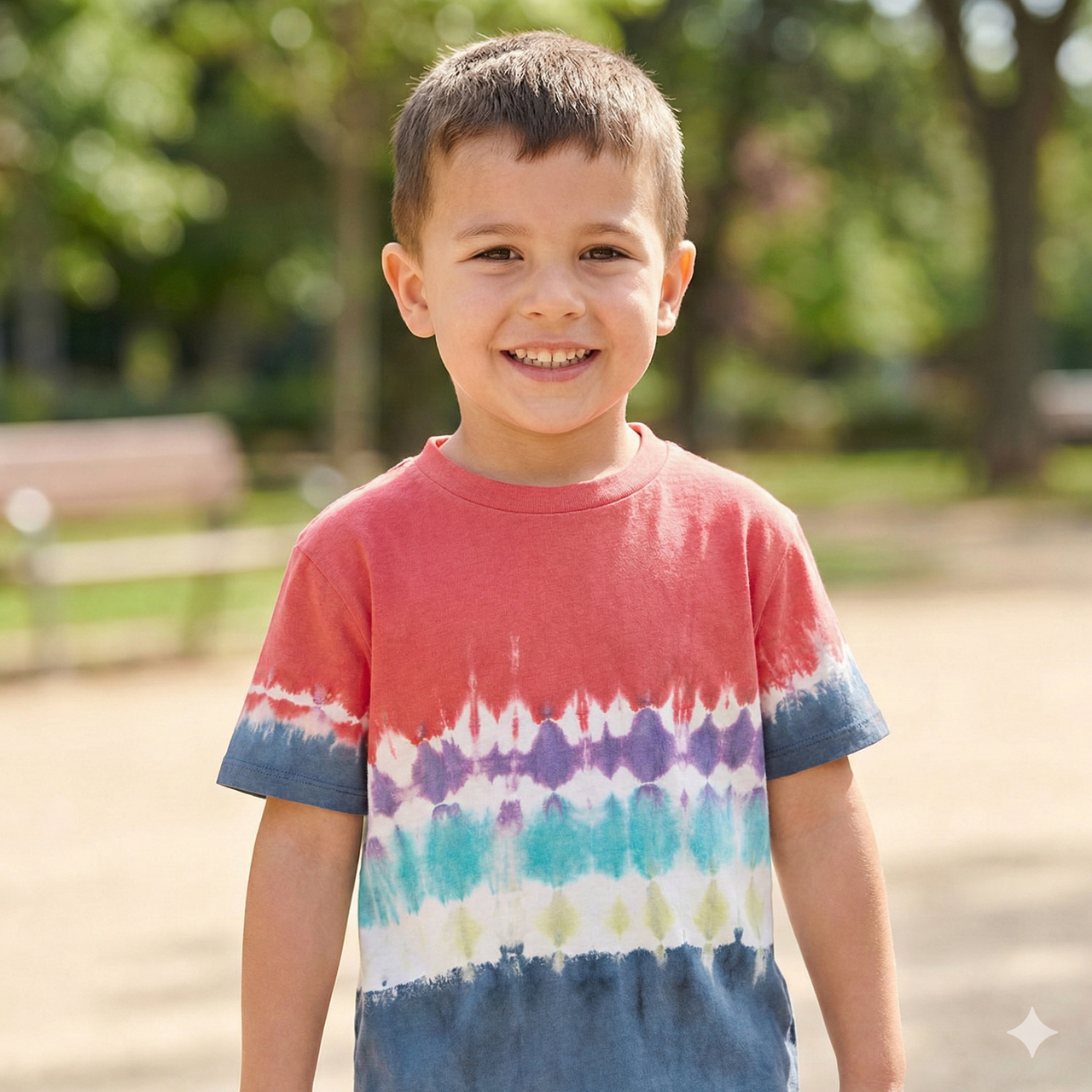 Camiseta tie dye de niño
