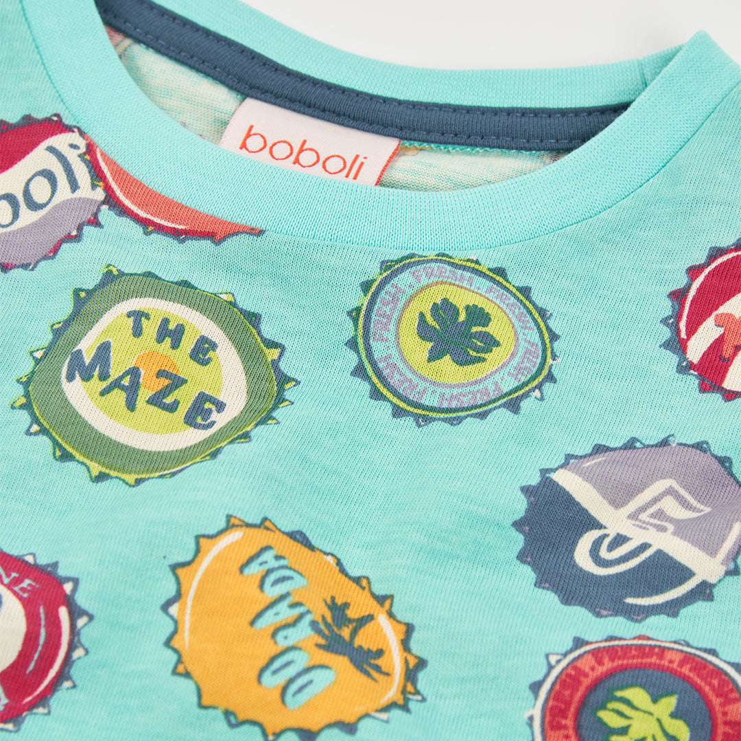 Camiseta punto estampada de niño