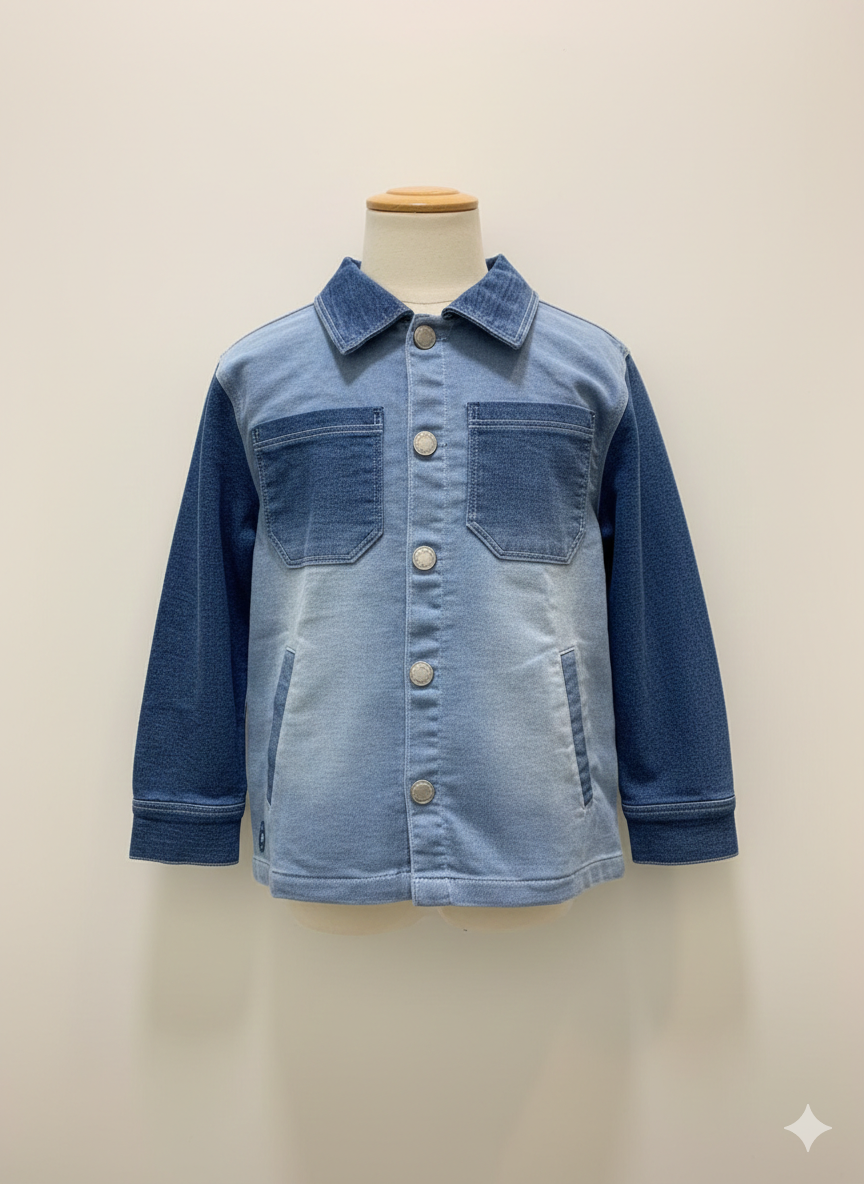 Sobrecamisa denim punto de niño