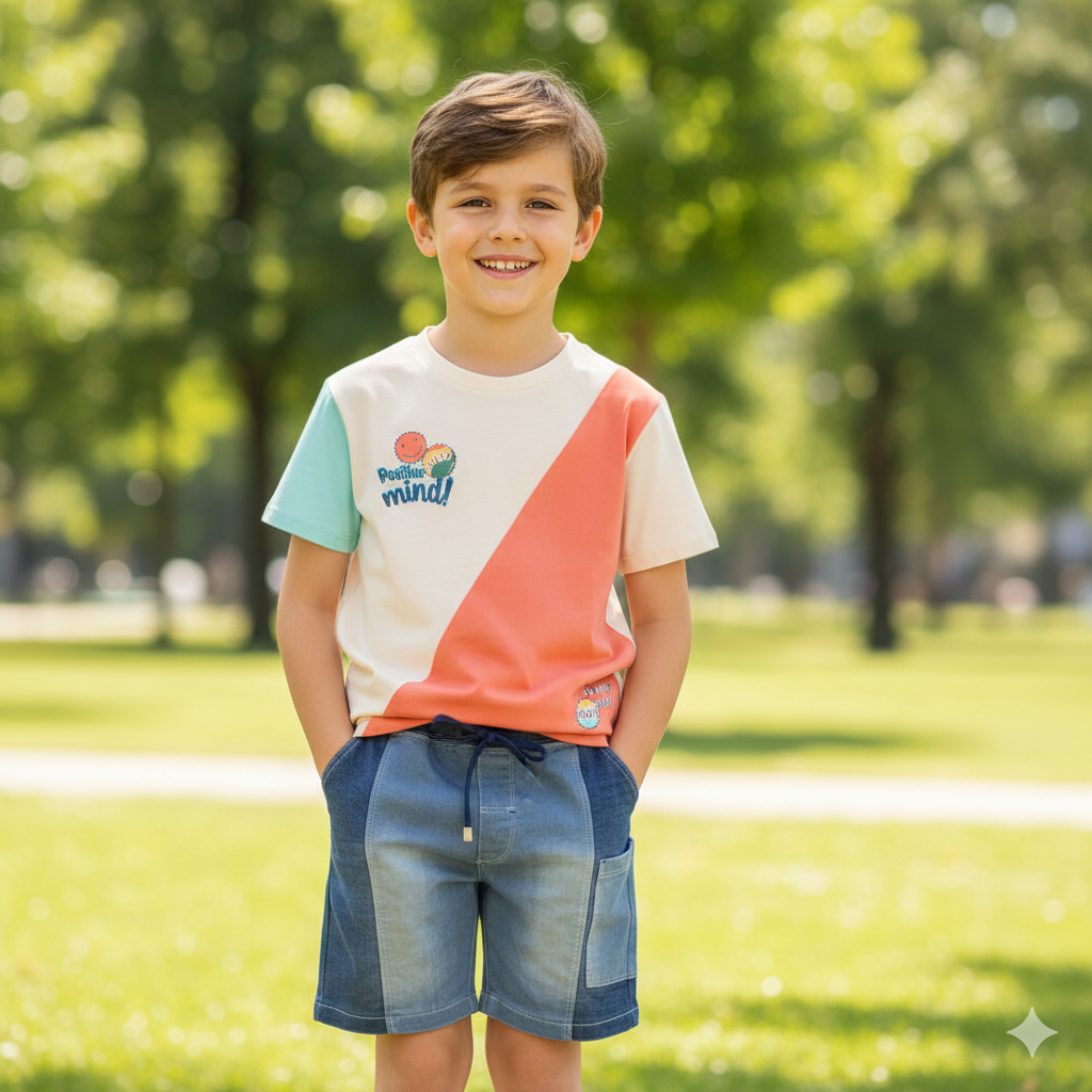 Bermudas denim punto de niño