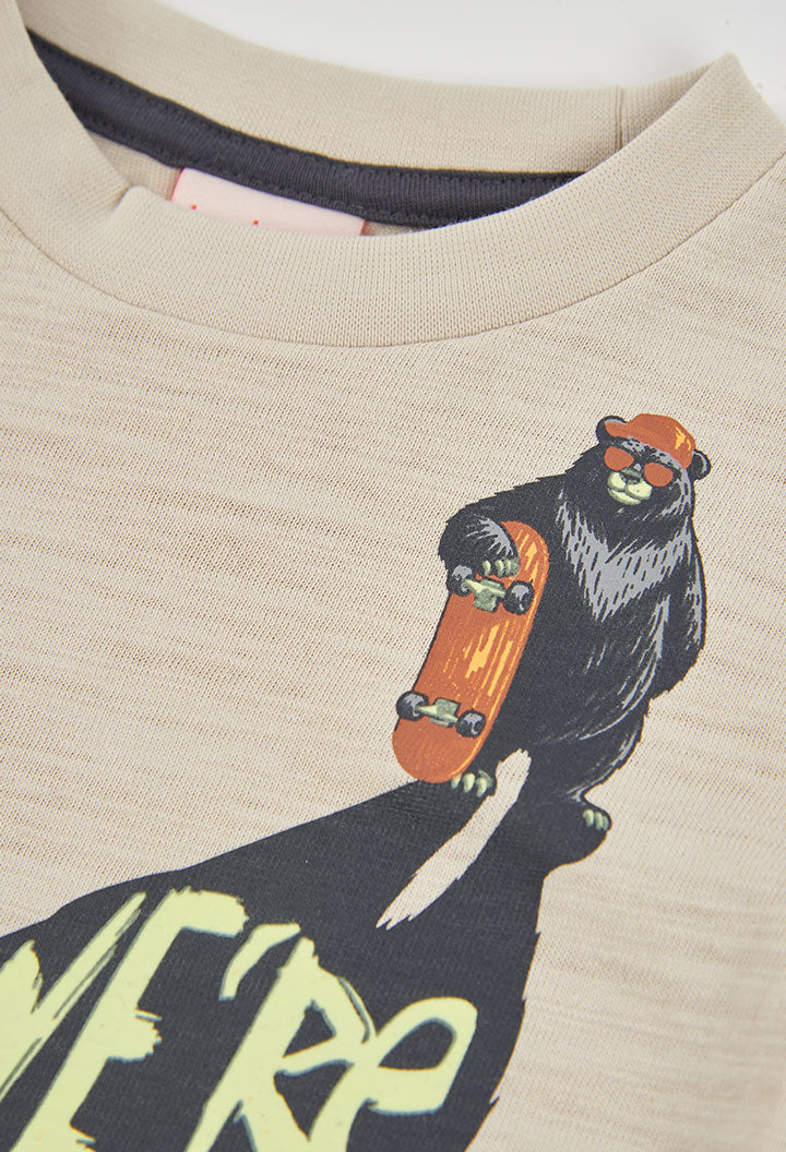 Camiseta estampado frontal temática skater niño