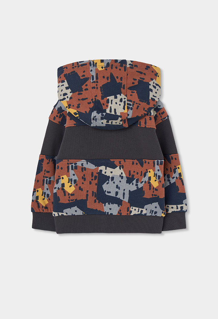 Chaqueta felpa estampado estilo camuflaje niño