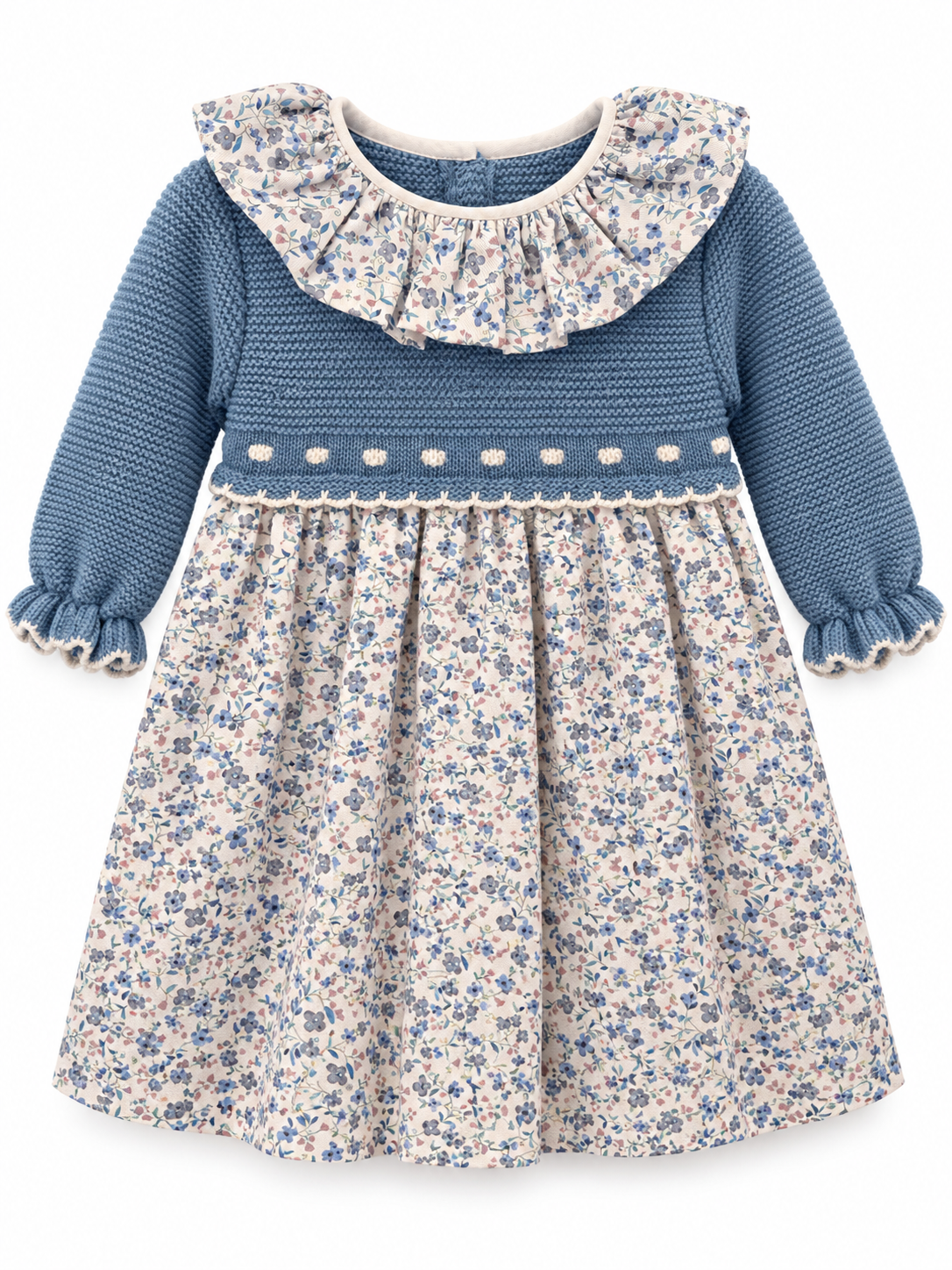 Vestido Alma estampado flores cuello bebé