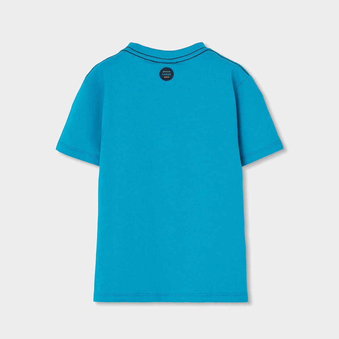 Camiseta algodón azul Tiburón