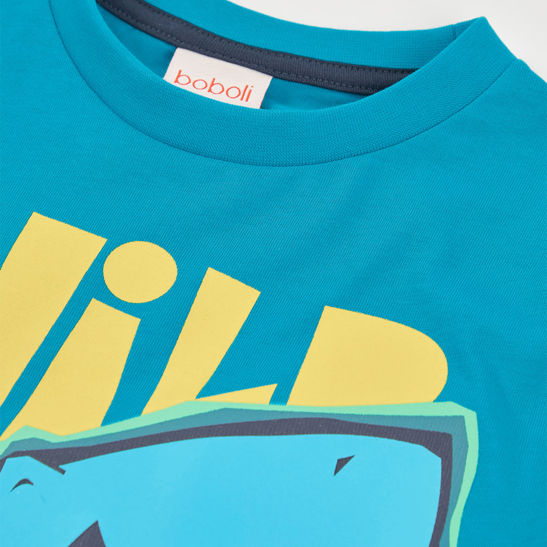 Camiseta algodón azul Tiburón