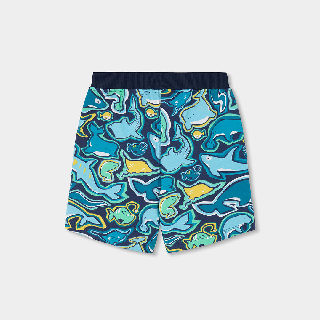 Bermudas felpa estampadas animales marinos