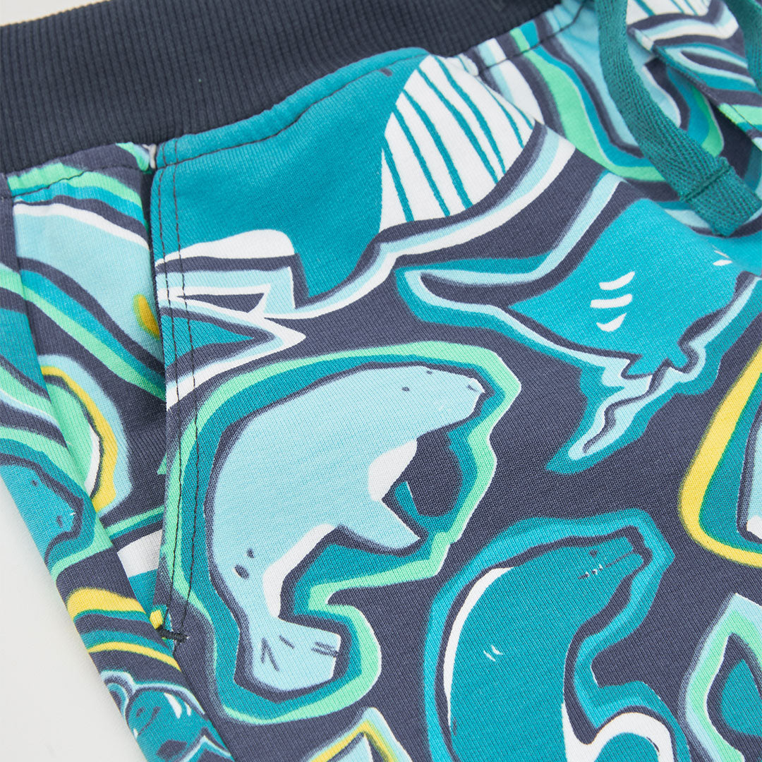Bermudas felpa estampadas animales marinos