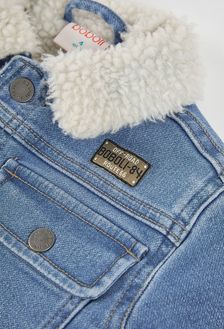 Chaqueta denim punto de niño
