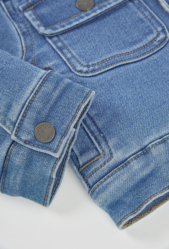 Chaqueta denim punto de niño