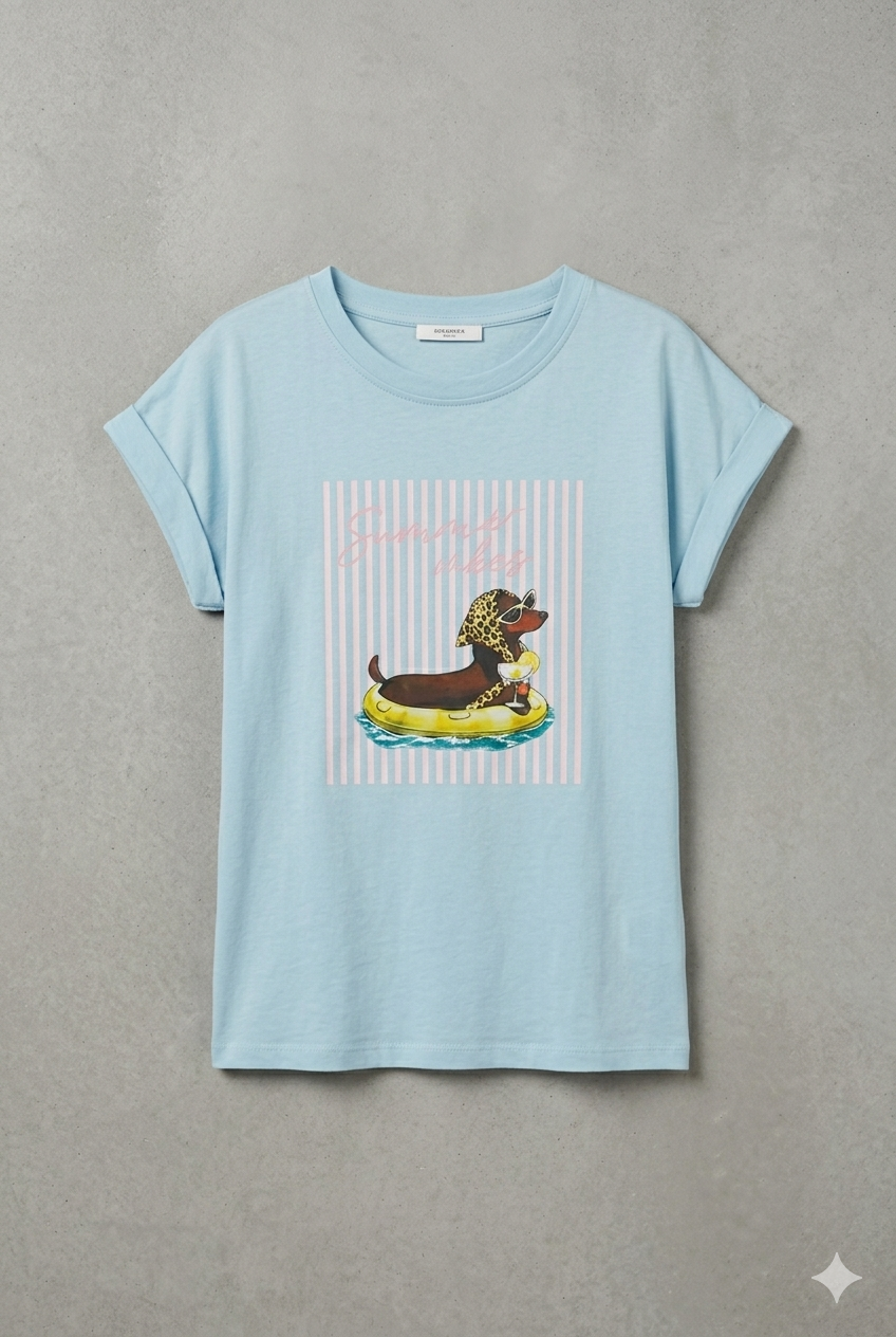 Camiseta Summer vibes azul