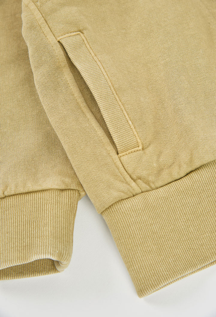Chaqueta felpa tintada cremallera y capucha niño