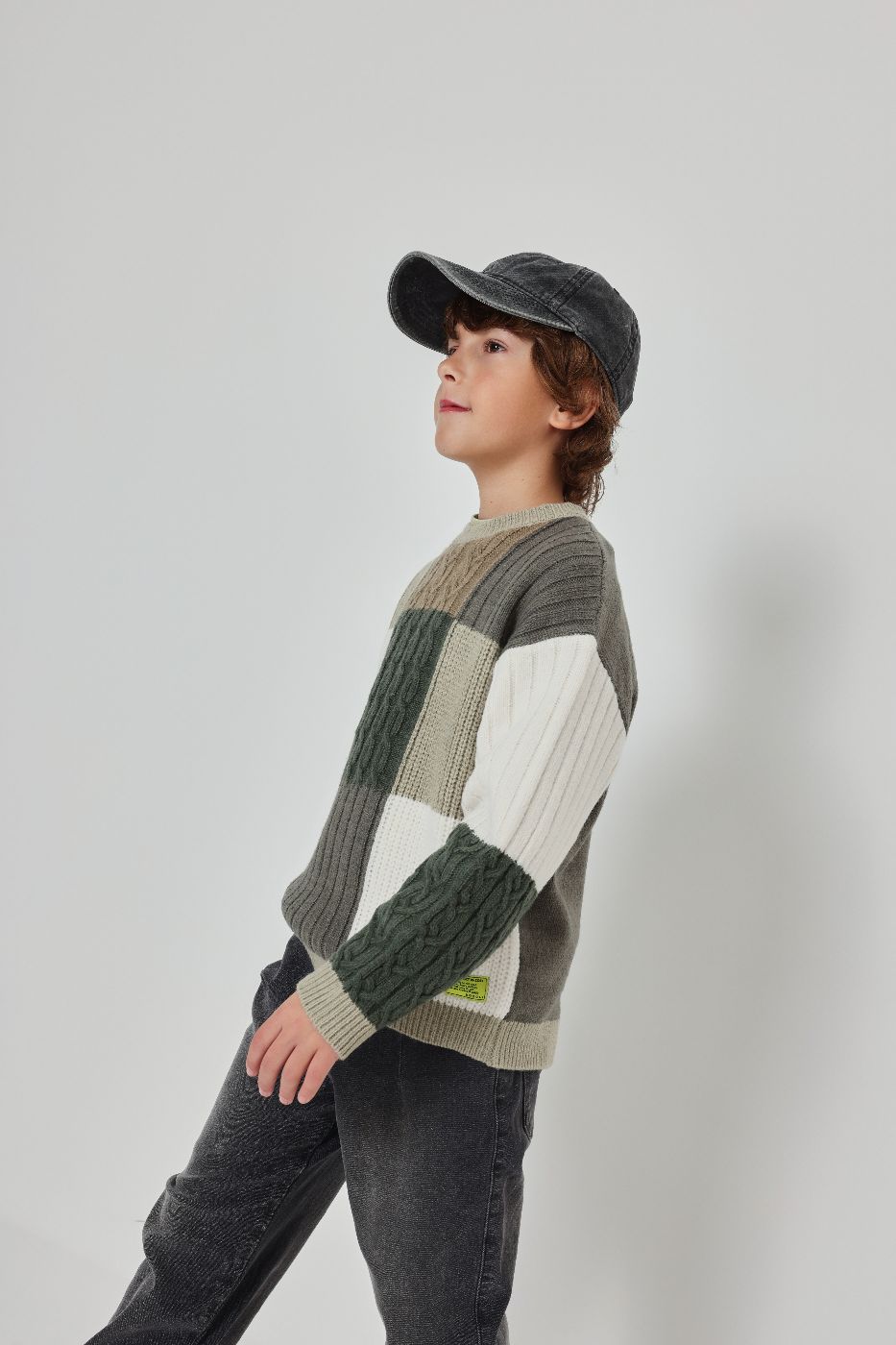 Jersey tricotosa diseño patchwork de niño