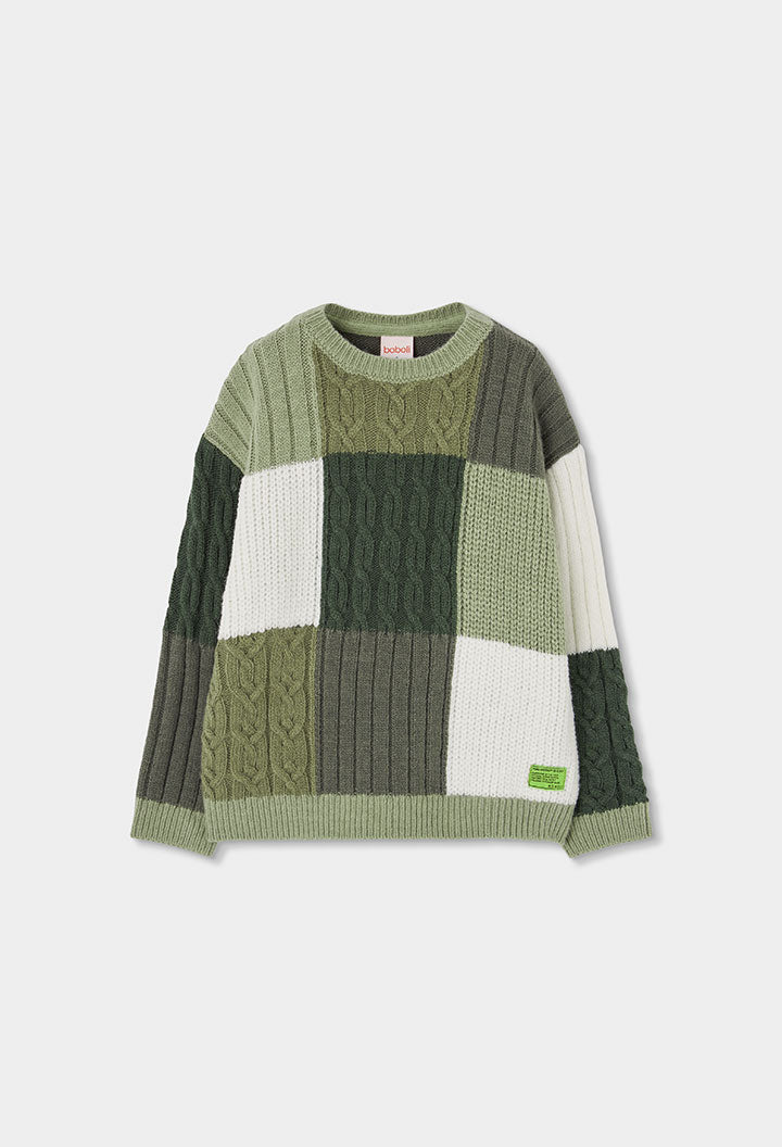 Jersey tricotosa diseño patchwork de niño