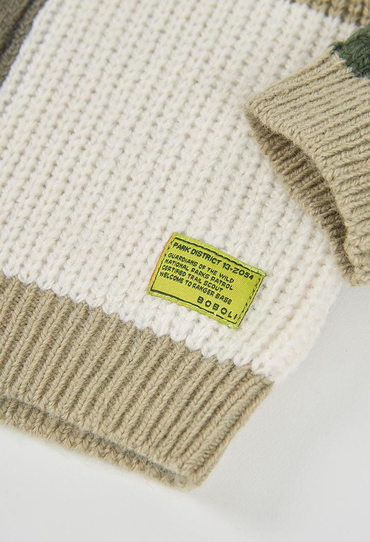 Jersey tricotosa diseño patchwork de niño