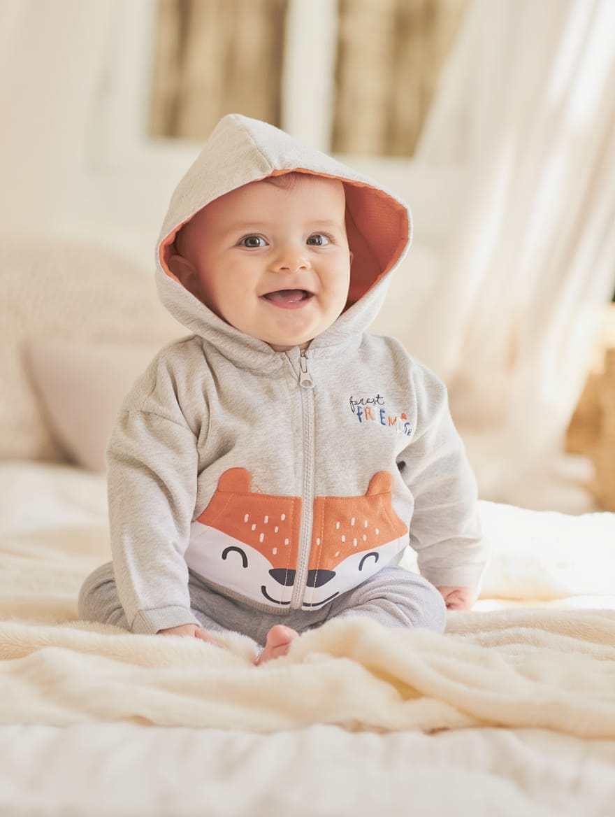 Chaqueta Con Capucha Algodon