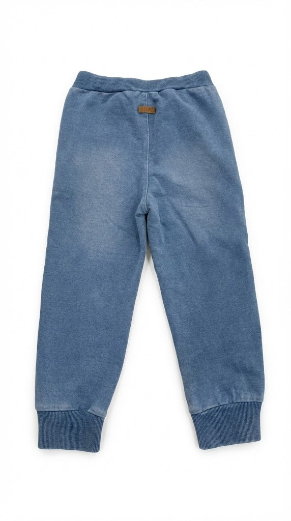 Pantalón felpa denim de niño