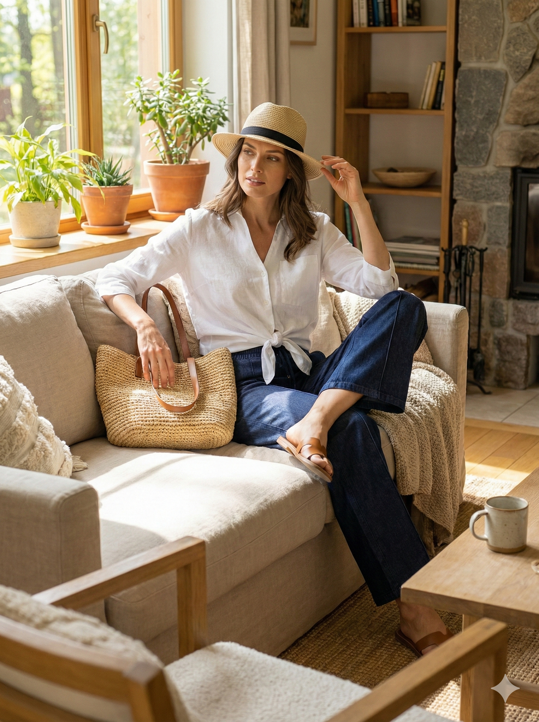 Pantalon vaquero cintura elástica