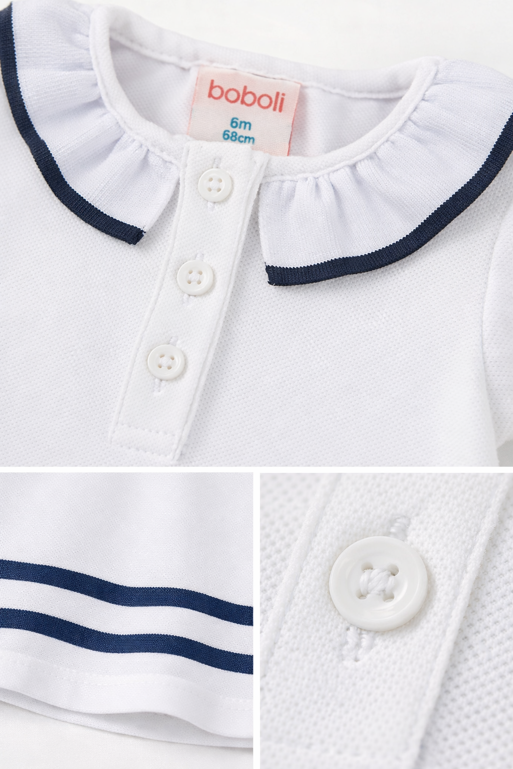 Vestido piqué de bebé niña