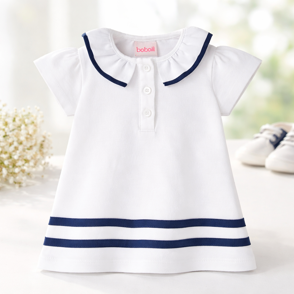 Vestido piqué de bebé niña