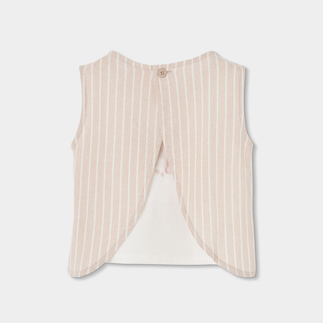 Top lino niña combinado