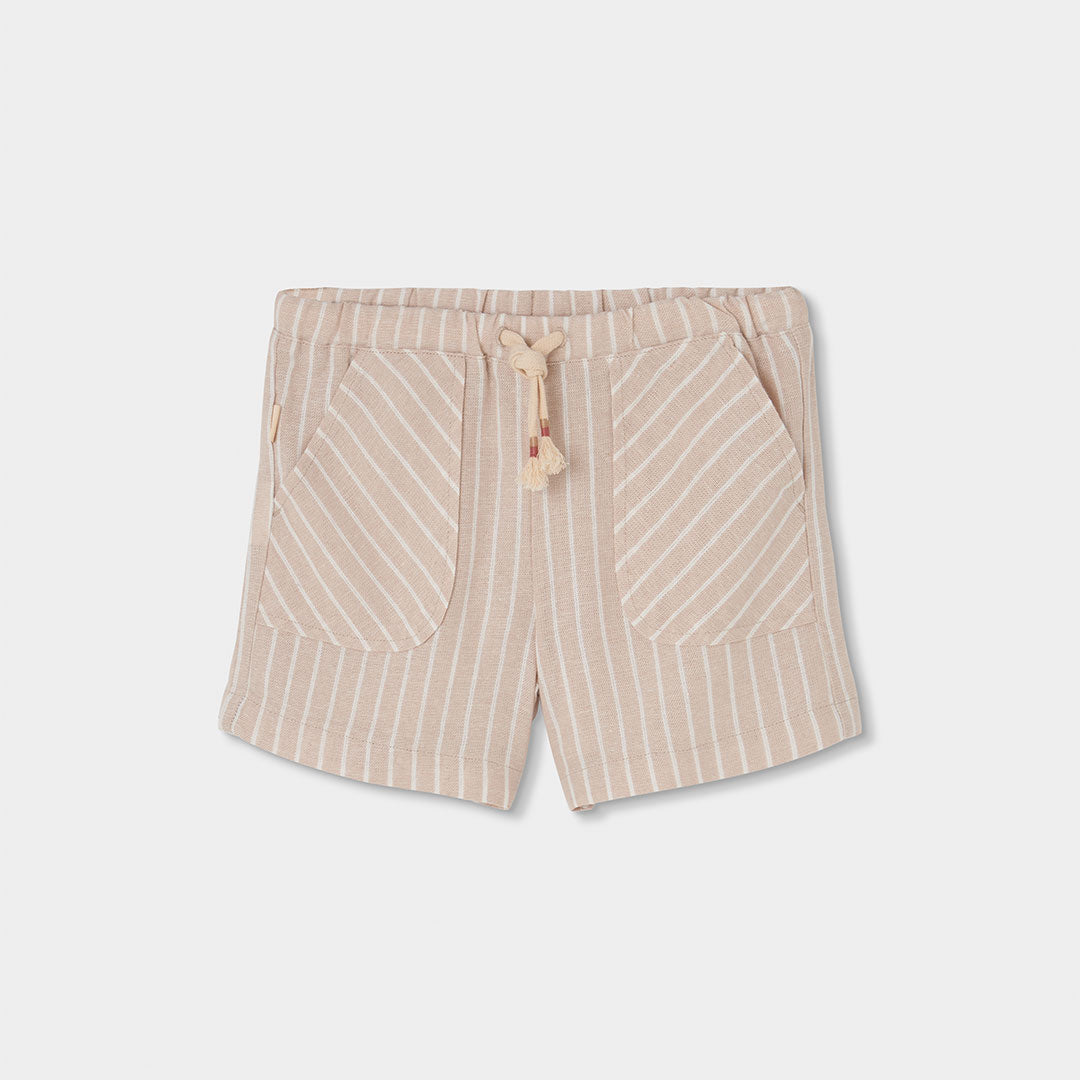 Bermudas niña  lino con listas
