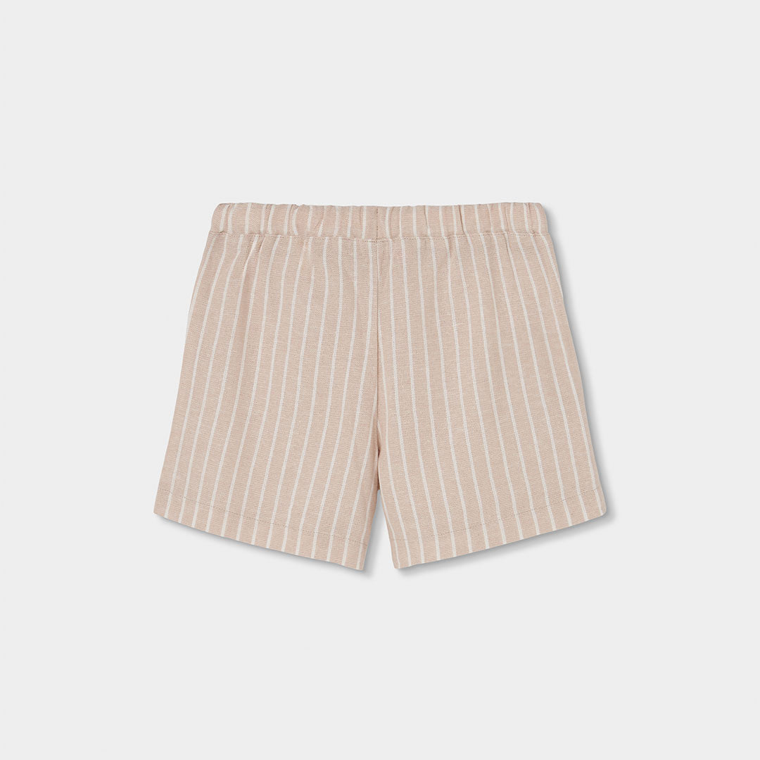 Bermudas niña  lino con listas