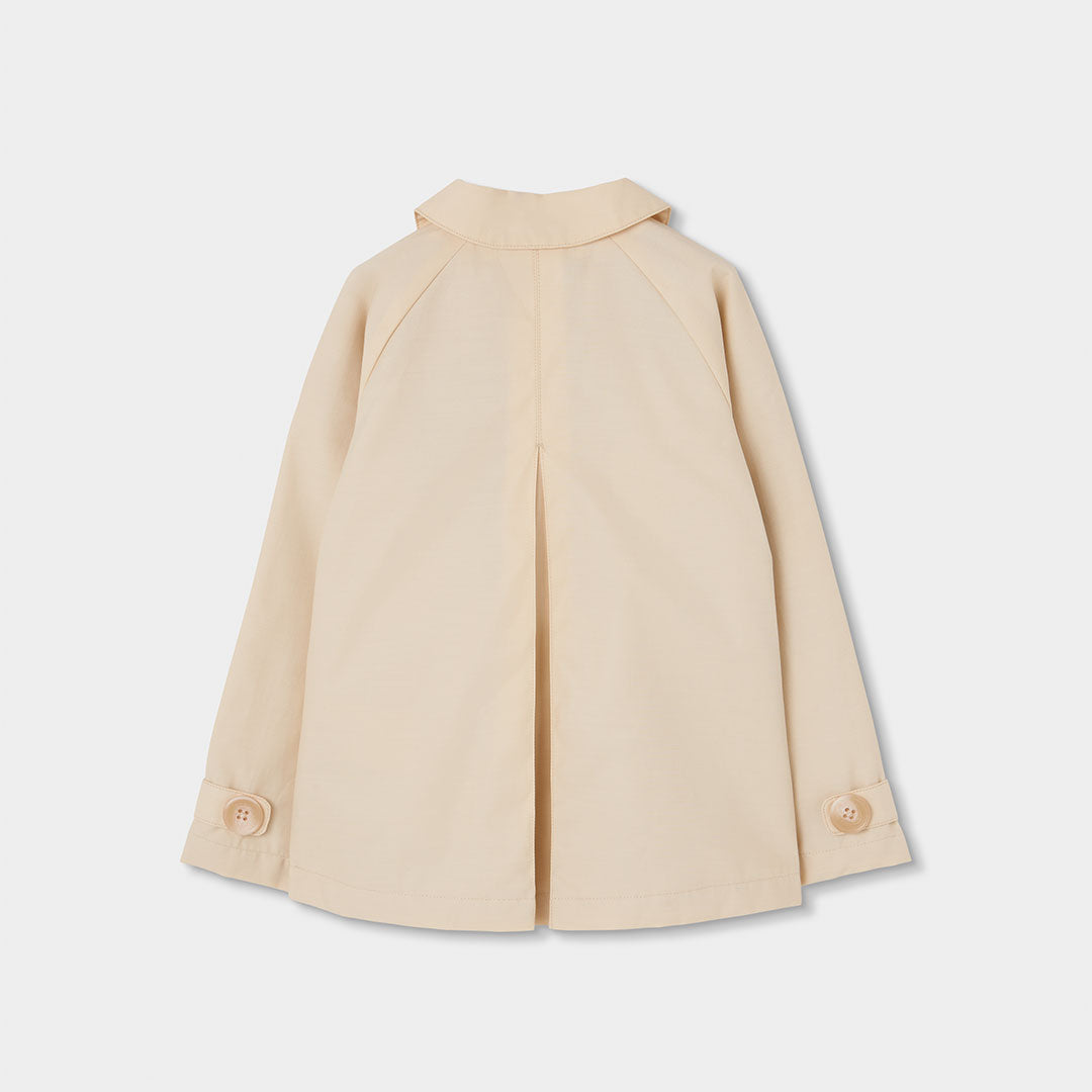 Gabardina niña beige tejido técnico
