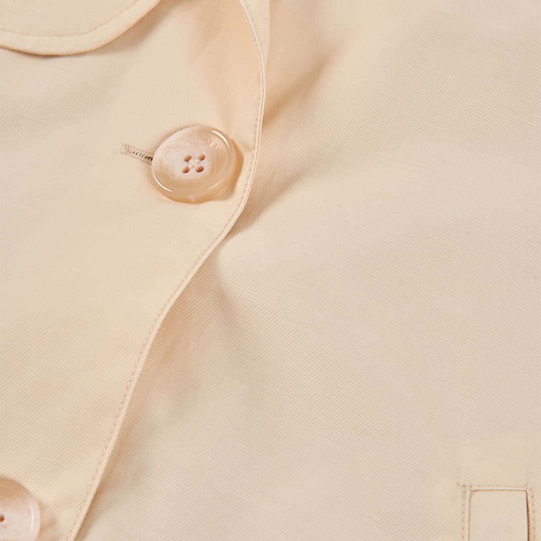 Gabardina niña beige tejido técnico