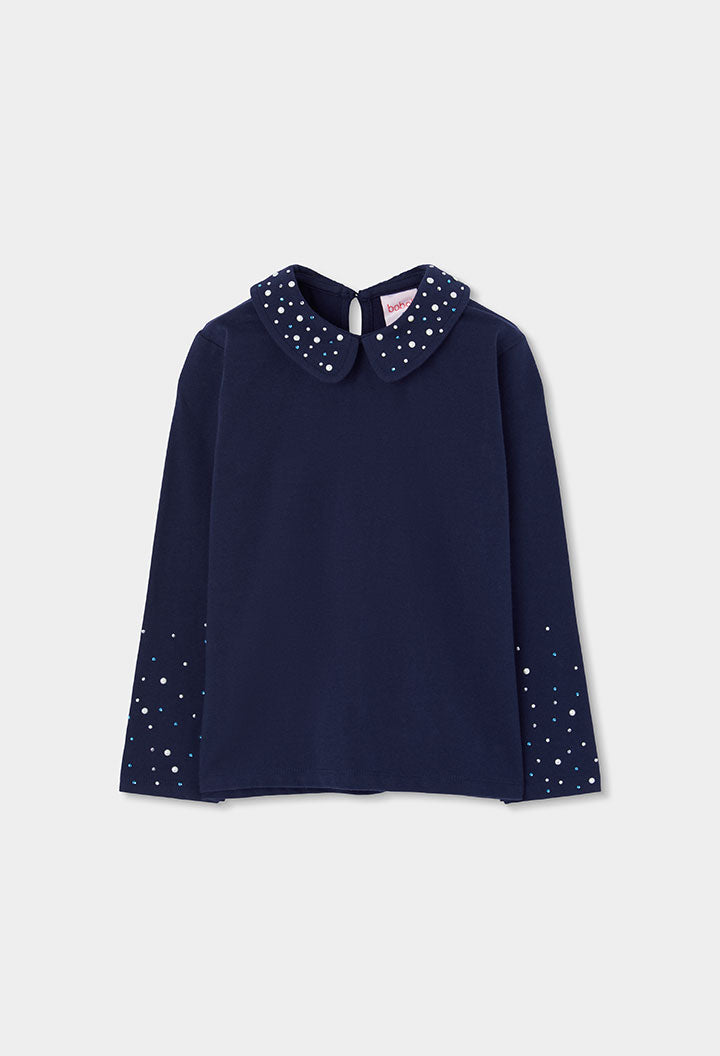 Camiseta punto elástico de niña