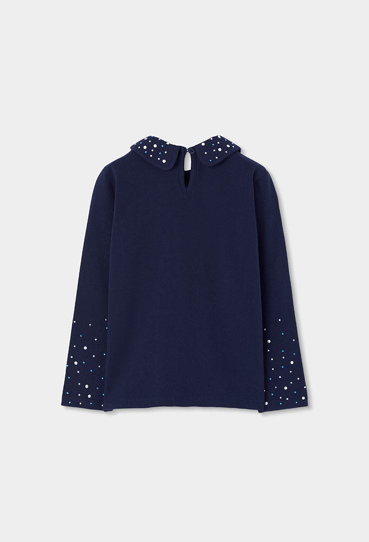 Camiseta punto elástico de niña