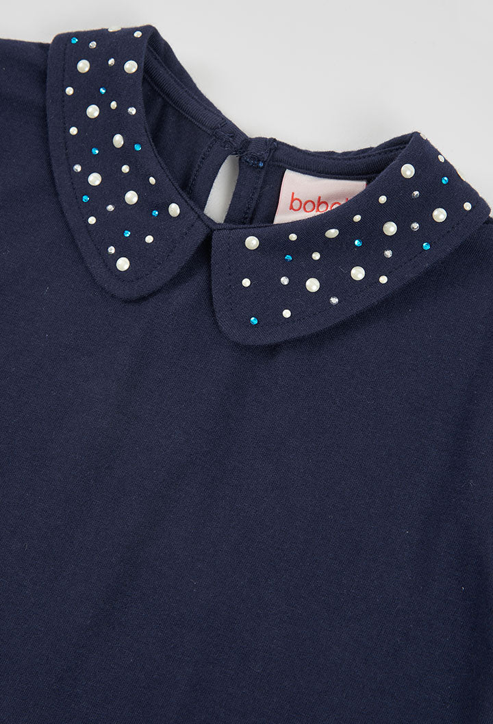 Camiseta punto elástico de niña